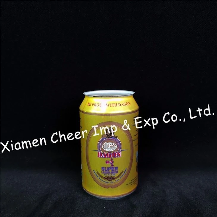 330ml Aluminium Beer Can Golden Color Printing