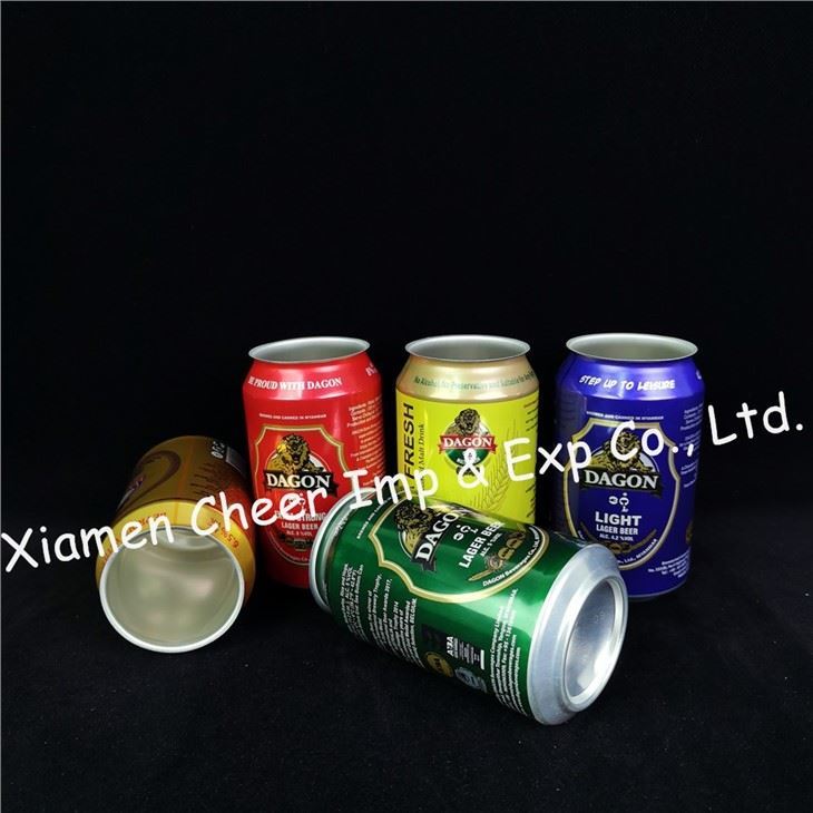 330ml Aluminium Beer Can Golden Color Printing